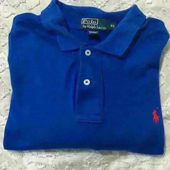 Polo by Ralph Lauren Blue Collared Short Sleeve Polo. Men’s Size XL - Picture 9 of 9
